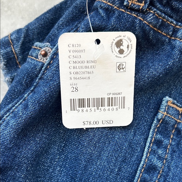 Free People We The Free Demi Denim Mini Skort Mood Ring Blue | 28 - Picture 9 of 9